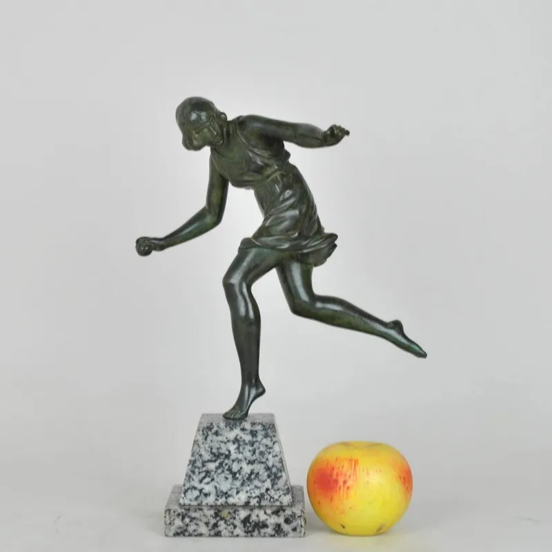 Outlet Pamono P Le Faguays, Art Deco Woman with Ball, 20th Century, Bronze