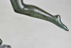 Outlet Pamono P Le Faguays, Art Deco Woman with Ball, 20th Century, Bronze