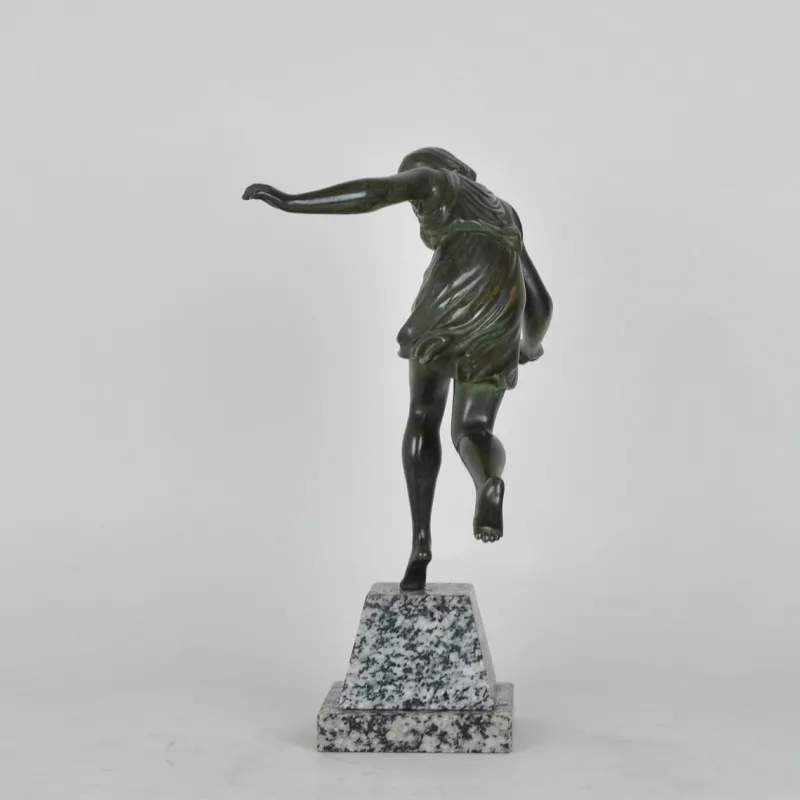 Outlet Pamono P Le Faguays, Art Deco Woman with Ball, 20th Century, Bronze