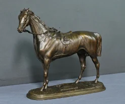 Hot Pamono P. Lenordez, Horse Saucebox, Late 19th Century, Bronze