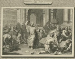 Pamono P. Mortier, Miracles of Christ Wedding at Cana & Cleansing of the Temple, 1700, Paper><noscript><img width=