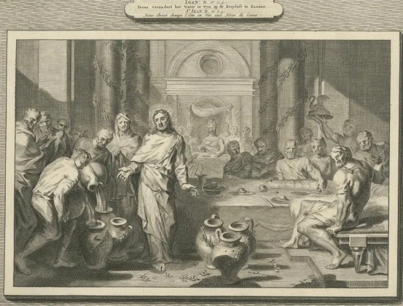 Pamono P. Mortier, Miracles of Christ Wedding at Cana & Cleansing of the Temple, 1700, Paper> Prints & Multiples