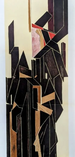 New Pamono Pablo Palazuelo, Large Abstraction Triptych, 1955, Lithograph