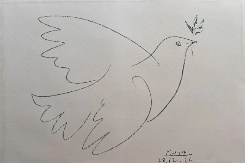 Hot Pamono Pablo Picasso, Combat Pour La Paix, 1961, Lithograph