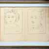 Outlet Pamono Pablo Picasso, Double Portrait, Hand-Signed Lithograph, 1954, Framed