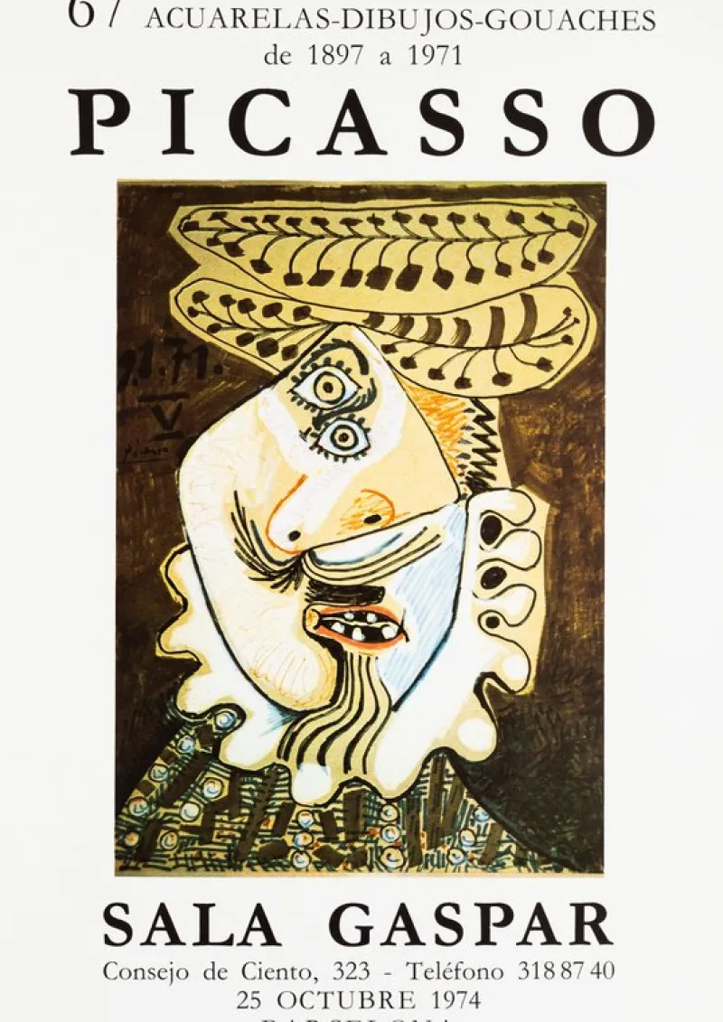 Pamono Pablo Picasso, Exposition Sala Gaspar Barcelona, Lithograph> Posters