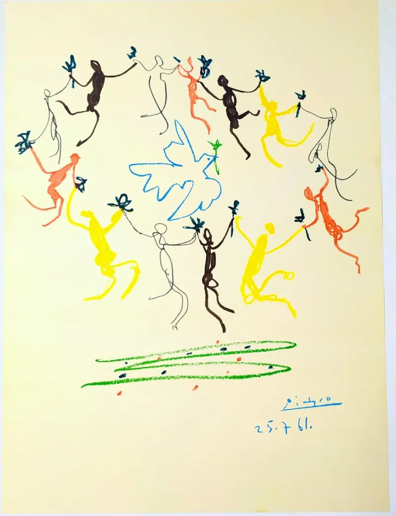 Pamono Pablo Picasso, La Ronde de la Jeunesse, Lithograph, 1961