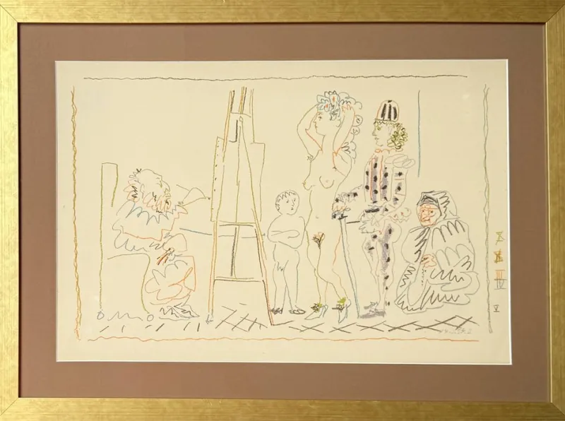 Online Pamono Pablo Picasso, L'atelier du vieux peintre, 1954, Etching