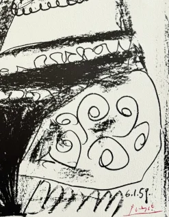 Pamono Pablo Picasso, Le Vieux Roi, 1959, Lithograph><noscript><img width=