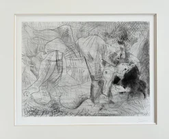 Pamono Pablo Picasso, Étreinte I, 1963, Drypoint Etching> Prints & Multiples