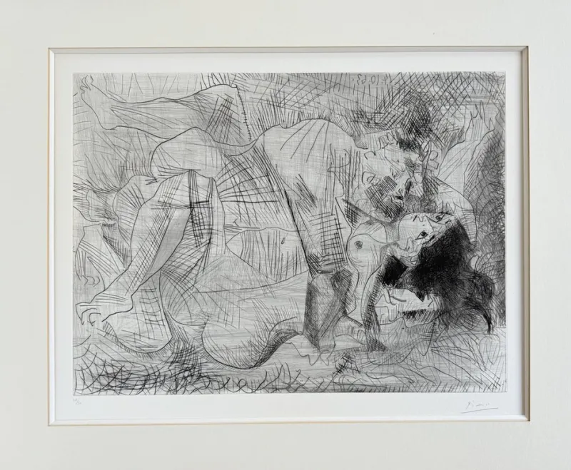 Pamono Pablo Picasso, Étreinte I, 1963, Drypoint Etching> Prints & Multiples