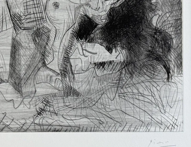 Pamono Pablo Picasso, Étreinte I, 1963, Drypoint Etching> Prints & Multiples