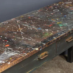 Best Pamono Paint Splashed Art Department Table, 1960s