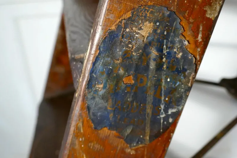Clearance Pamono Paint Splattered Simplex Safety Step Ladder, 1900s