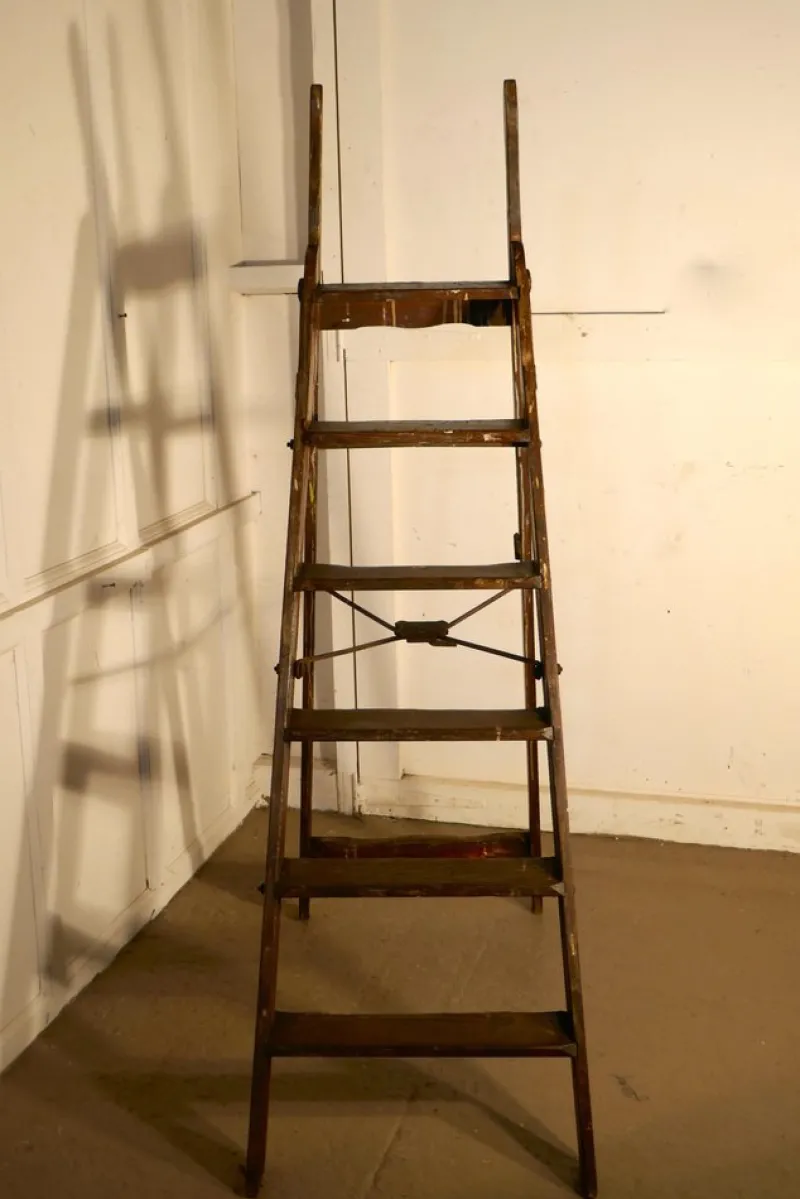 Clearance Pamono Paint Splattered Simplex Safety Step Ladder, 1900s