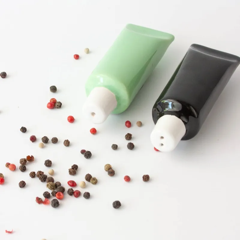 Pamono Paint Tubes Salt and Pepper Shakers, 1970s, Set of 2> Salt & Pepper Shakers