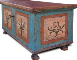 Pamono Painted Chest with Floral Motifs, 1810s