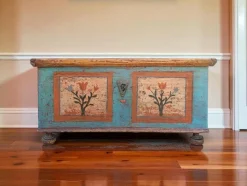 Pamono Painted Chest with Floral Motifs, 1810s