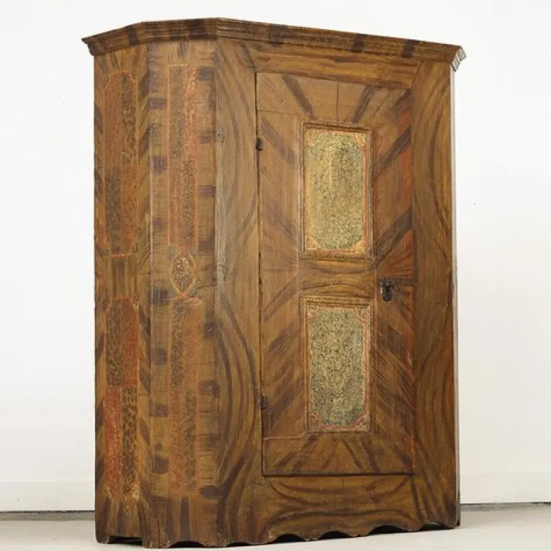 Pamono Painted Folk Art Bridal Cupboard> Cabinets & Wardrobes