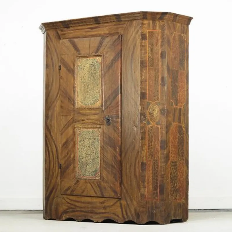 Pamono Painted Folk Art Bridal Cupboard> Cabinets & Wardrobes