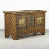 Pamono Painted Folk Art Chest, 1834> Trunks Crates & Baskets