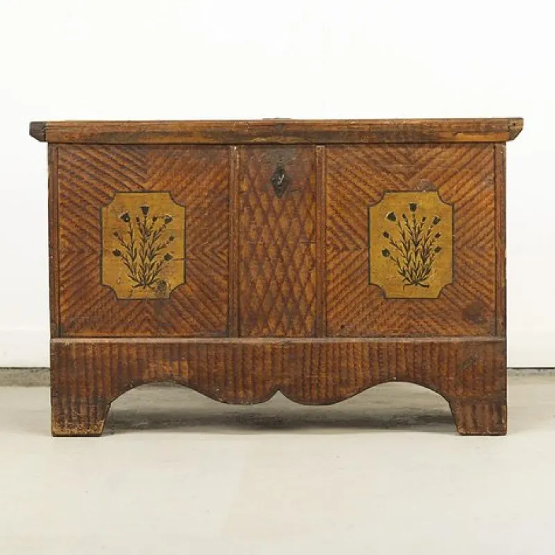 Pamono Painted Folk Art Chest, 1841