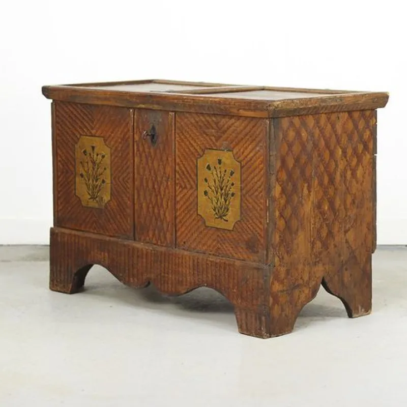 Pamono Painted Folk Art Chest, 1841