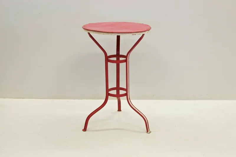 Pamono Painted Iron Garden Table in Cotton Candy Style, 1960s> Garden Tables