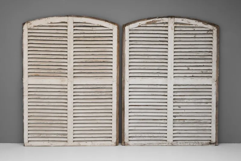 Sale Pamono Painted Shutters, 1880s, Set of 2