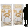 Clearance Pamono Painted Wooden Double Door, 17th-18th Century, Set of 2