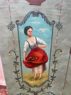 Pamono Painted Wooden Screen><noscript><img width=