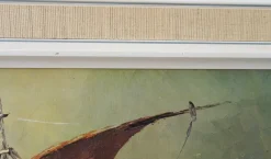 Pamono Painting Harry Winkler, African Coast, Germany, 1960s, Plastic & Wood & Paper><noscript><img width=