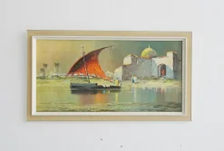 Pamono Painting Harry Winkler, African Coast, Germany, 1960s, Plastic & Wood & Paper><noscript><img width=