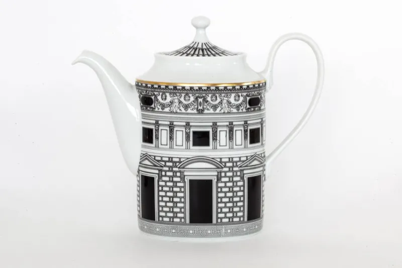 Pamono Palladiana Coffee Set, Piero Fornasetti for Rosenthal, Set of 28> Coffee & Tea Service