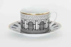Pamono Palladiana Coffee Set, Piero Fornasetti for Rosenthal, Set of 28><noscript><img width=