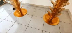 Pamono Palm Tree Floor Lamps in Brass & Murano Glass, Set of 2><noscript><img width=