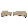 Pamono Panorama 3-Seater and 2-Seater Sofa in Beige Leatherfrom Stressless, Set of 2> Living Room Sets