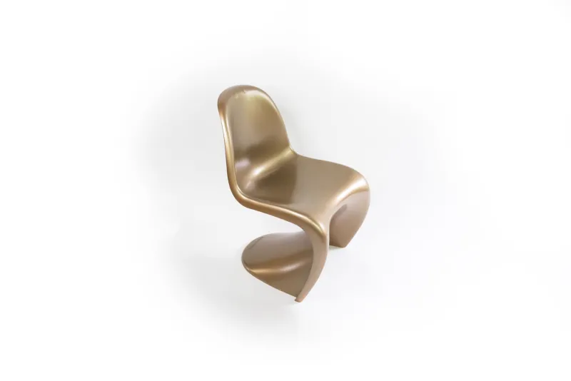 Pamono Panton Chair in Gold from Vitra, 1990s> Side Chairs & Dining Chairs