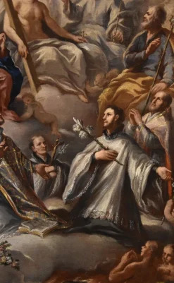 Pamono Paolo De Matteis, Triumph of the Trinity, 1700, Oil on Canvas><noscript><img width=