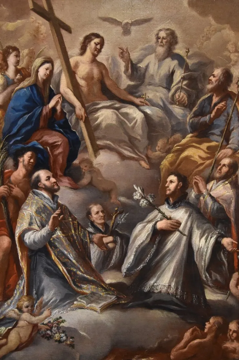 Pamono Paolo De Matteis, Triumph of the Trinity, 1700, Oil on Canvas> Old Masters