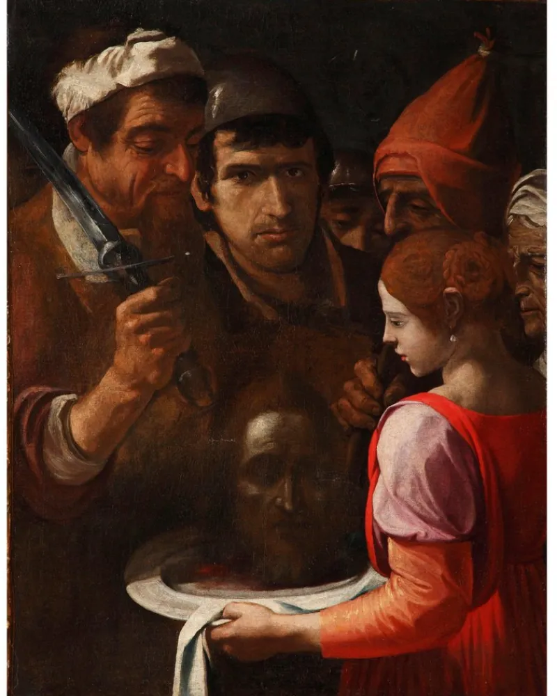 Pamono Paolo Guidotti, Salomé and John the Baptist, 17th Century, Oil on Canvas> Old Masters