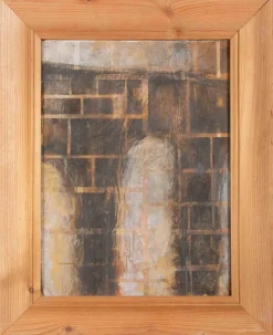 Best Pamono Paolo La Motta, The Wall, Oil Painting, 2000s, Framed