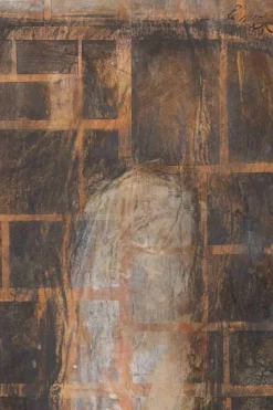Best Pamono Paolo La Motta, The Wall, Oil Painting, 2000s, Framed