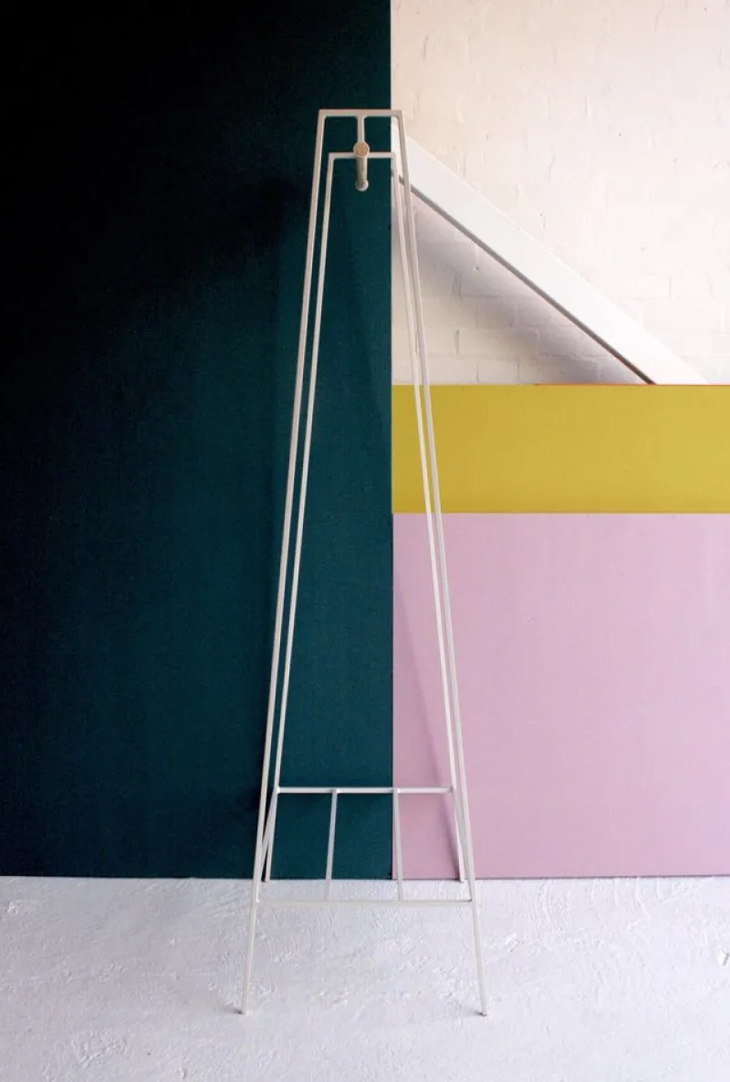 Pamono Paper White & Pine Pole Clothing Rail by &New> Racks, Hooks & Valets