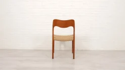Outlet Pamono Papercord & Teak Model 71 Dining Chair by Niels Otto Møller for J.L. Møllers, 1960s