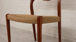Outlet Pamono Papercord & Teak Model 71 Dining Chair by Niels Otto Møller for J.L. Møllers, 1960s
