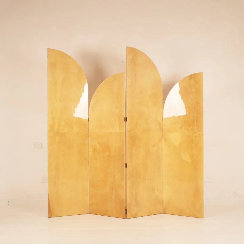 Pamono Parchment Screen by Aldo Tura for Tura Milano, 1960> Room Dividers & Screens