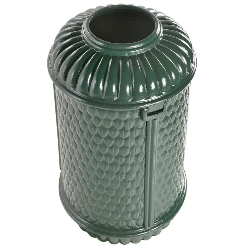 Pamono Parisian Public Trash Can in Green Enameled Cast Iron, 1970s> Garden Accessories