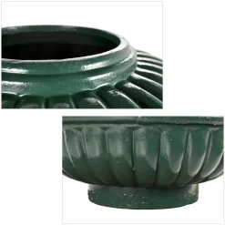 Pamono Parisian Public Trash Can in Green Enameled Cast Iron, 1970s><noscript><img width=