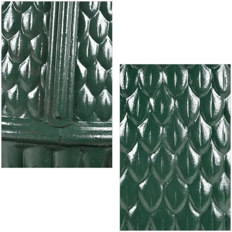 Pamono Parisian Public Trash Can in Green Enameled Cast Iron, 1970s> Garden Accessories